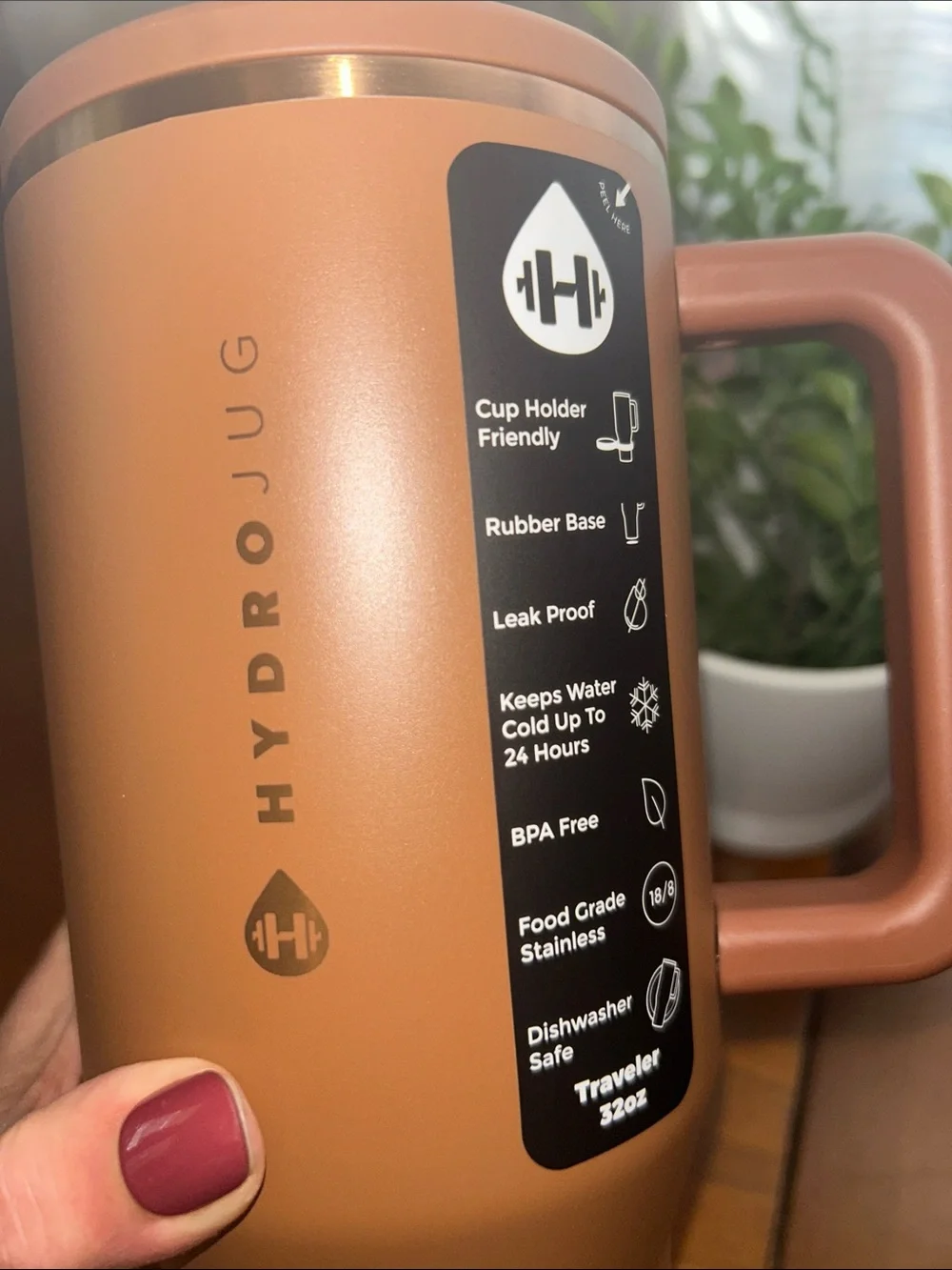 HydroJug 32 oz Travel Mug with Handle Spice
